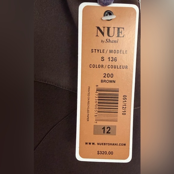 Nue by Shani Brown Asymmetric Sleeveless Midi Dress w/body shaper liner US12 NWT - Picture 7 of 12